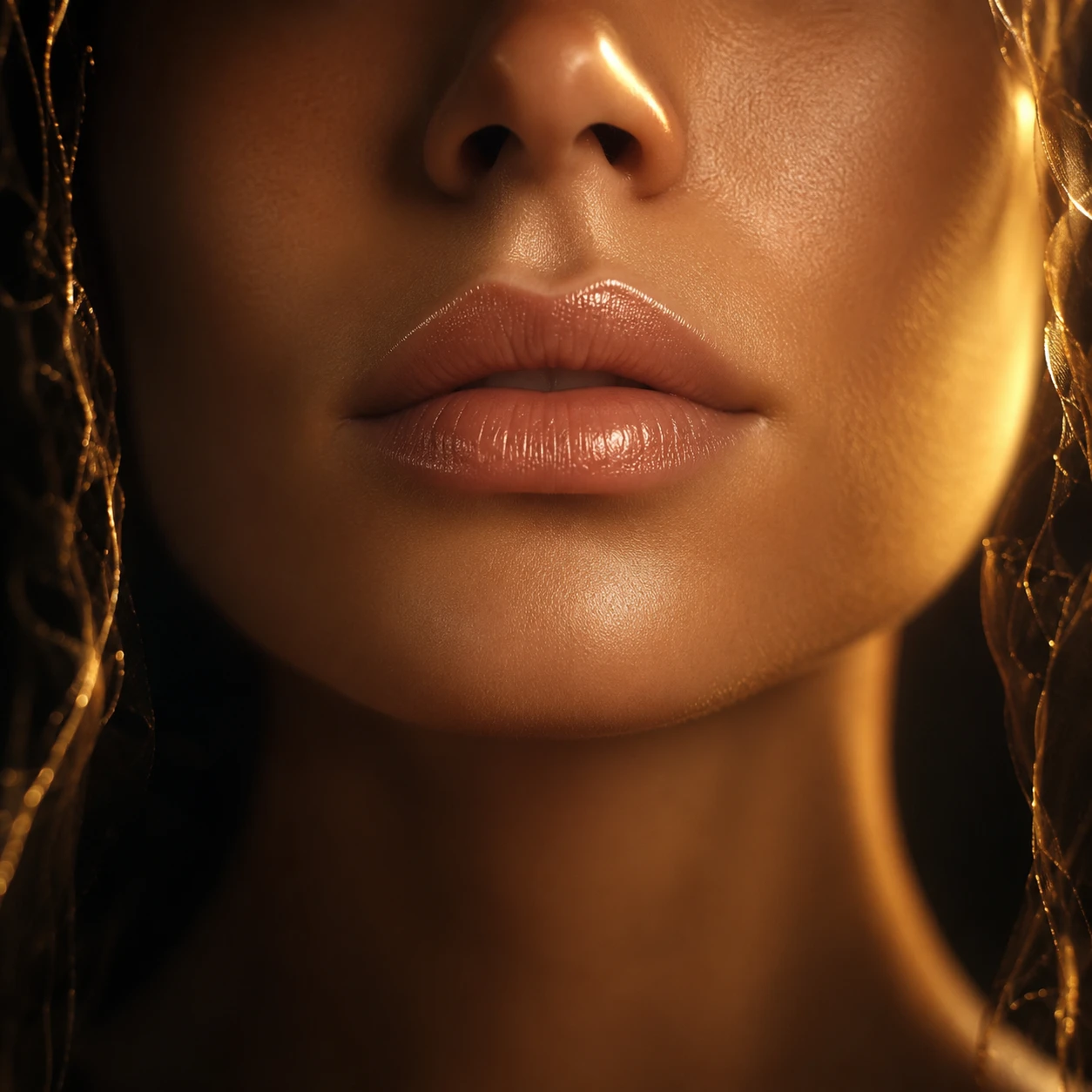 Lip lift sonrası dolgun dudaklar